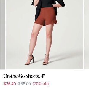 Spanx 6 inch on the go shorts NWT